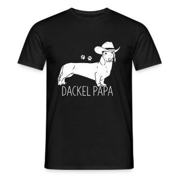 Dackel Papa Hundeliebhaber Dachshund Vatertag - Männer T-Shirt - Schwarz - Vorne - AI Model Male 178 light (178cm)