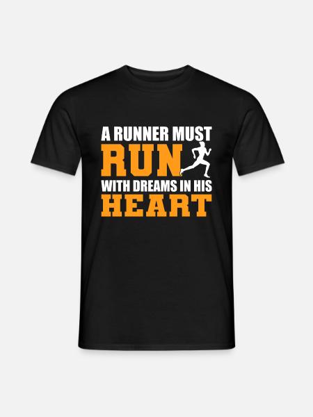 Marathon-Liebhaber Marathon-Rennfahrer - Männer T-Shirt - Schwarz