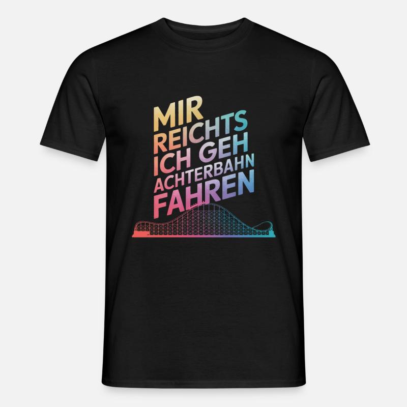 Achterbahn Freizeitpark Roller Coaster - Männer T-Shirt - Schwarz