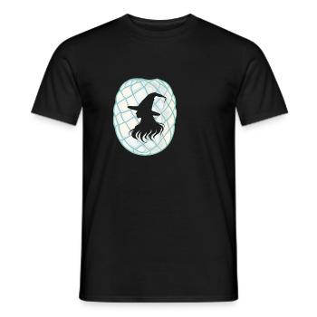 Witch Curse Broom - Men's T-Shirt - black - Front - AI Model Male 178 light (178cm)