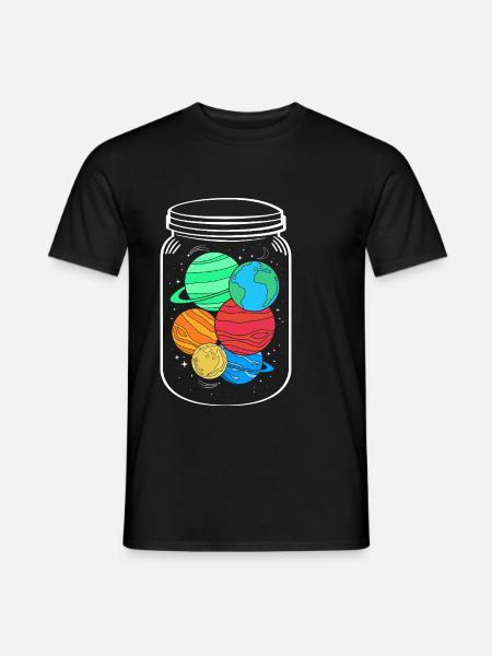 Raumfahrt Weltall Outer Space Planeten Universum - Männer T-Shirt - Schwarz