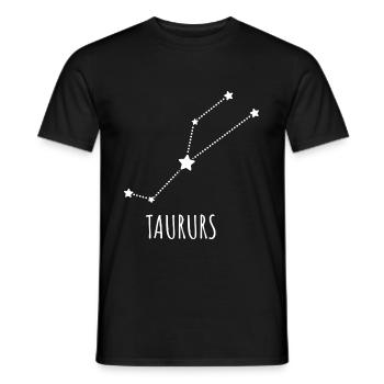 signe astrologique Taureau - T-shirt homme - noir - Devant - AI Model Male 178 light (178cm)
