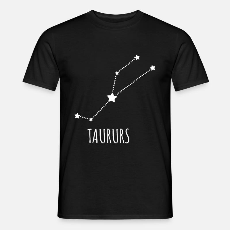 Sternzeichen Stier - Männer T-Shirt - Schwarz