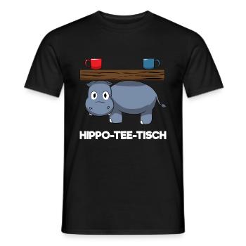 Hippo-Tee-Tisch Hippoteetisch Hypothetisch Hippo - Männer T-Shirt - Schwarz - Vorne - AI Model Male 178 light (178cm)