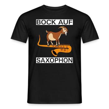 Bock auf Saxophon - Männer T-Shirt - Schwarz - Vorne - AI Model Male 178 light (178cm)