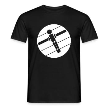 Table football kicker kicker logo - Men's T-Shirt - black - Front - AI Model Male 178 light (178cm)
