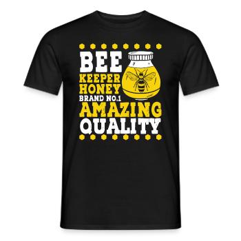 Bee Keeper Honey Amazing Quality Apiculture Abeille - T-shirt homme - noir - Devant - AI Model Male 178 light (178cm)