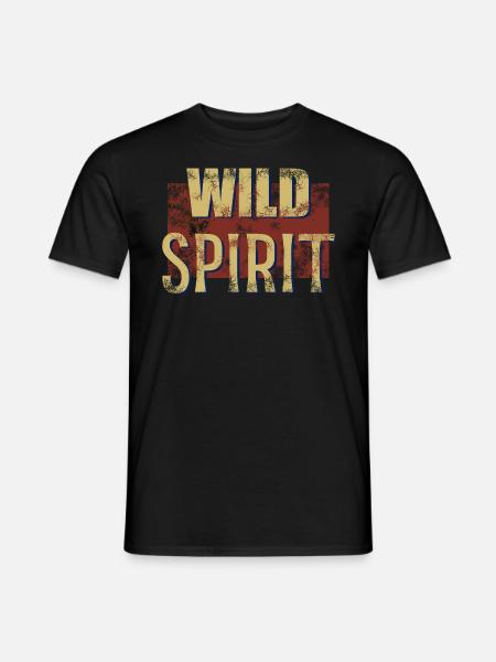 Cool inscription wild soul texture - Men's T-Shirt - black