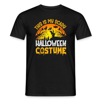 Funny Halloween T-Shirt This Is My Scary Costume - Men's T-Shirt - black - Front - AI Model Male 178 light (178cm)