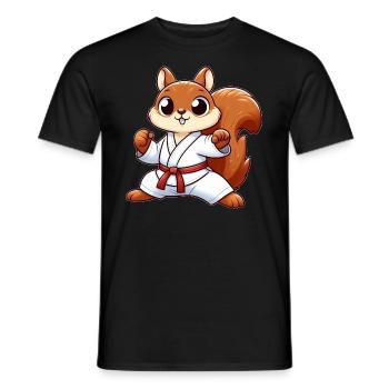 Fuchs Karate japanische Kampfkunst Kampfsport - Männer T-Shirt - Schwarz - Vorne - AI Model Male 178 light (178cm)
