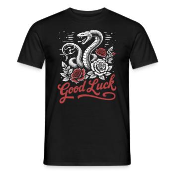 Good Luck - Männer T-Shirt - Schwarz - Vorne - AI Model Male 178 light (178cm)