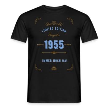 Construit en 1955 - Edtion Limeted - T-shirt homme - noir - Devant - AI Model Male 178 light (178cm)
