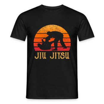 Jiu Jitsu BJJ Brazilian Jiu-Jitsu Retro Geschenk - Männer T-Shirt - Schwarz - Vorne - AI Model Male 178 light (178cm)