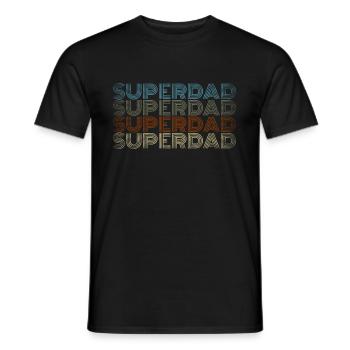 Papa Vater Geschenk Super Spruch Dad Stiefvater - Männer T-Shirt - Schwarz - Vorne - AI Model Male 178 light (178cm)
