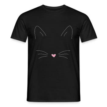 chat - T-shirt homme - noir - Devant - AI Model Male 178 light (178cm)