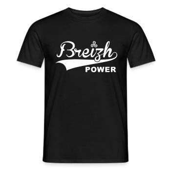 Breizh power v04 - Men's T-Shirt - black - Front - AI Model Male 178 light (178cm)
