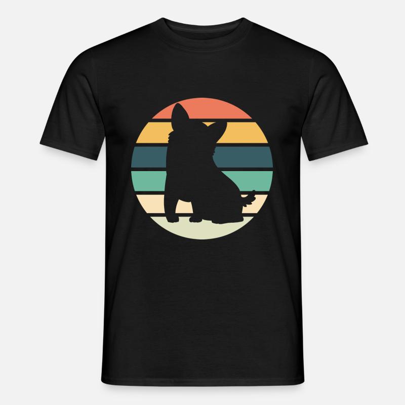Corgi - Männer T-Shirt - Schwarz