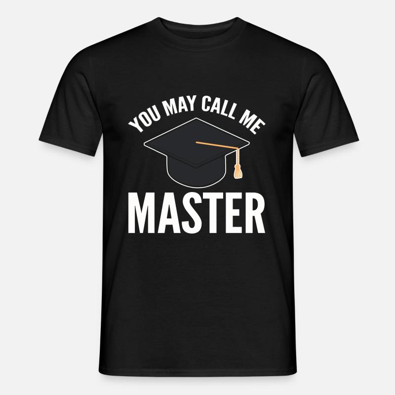 Master Studium Abschlussfeier - Männer T-Shirt - Schwarz
