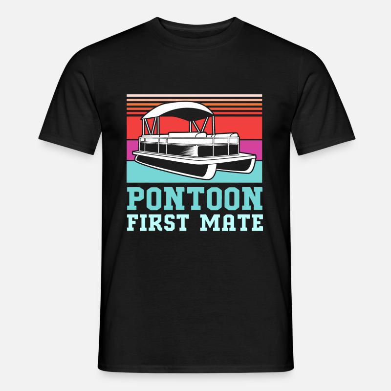 Pontonboot Boot Boote - Männer T-Shirt - Schwarz