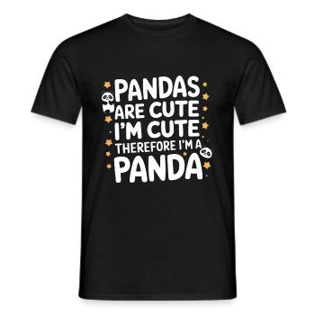 Pandabär Panda Tier Pandas - Männer T-Shirt - Schwarz - Vorne - AI Model Male 178 light (178cm)