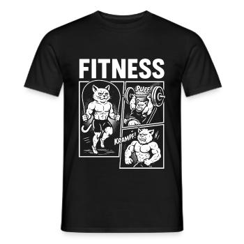Sore muscles in the gym - Men's T-Shirt - black - Front - AI Model Male 178 light (178cm)