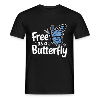Schmetterling Monarchfalter Bunt Schmetterlinge - Männer T-Shirt - Schwarz - Vorne - AI Model Male 178 light (178cm)