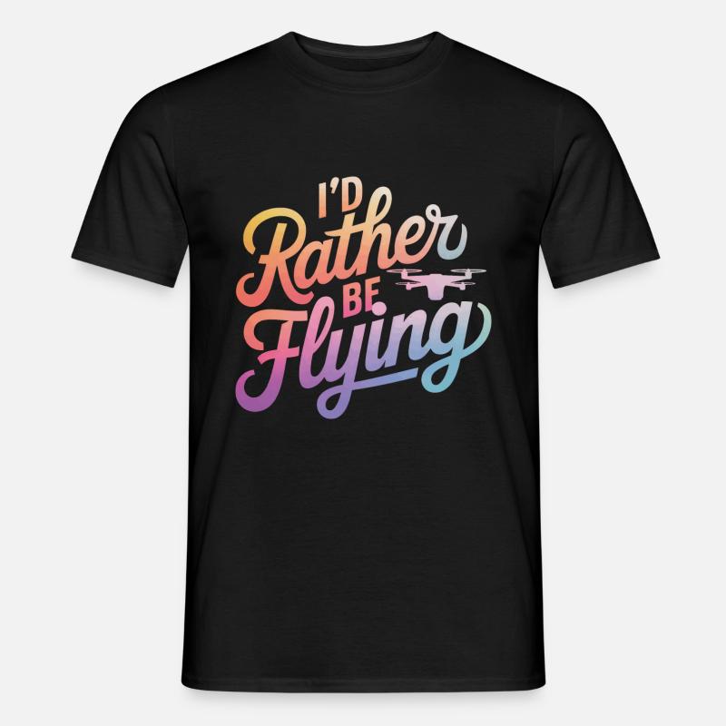 Dronen Pilot Quadrocopter Drone - Männer T-Shirt - Schwarz