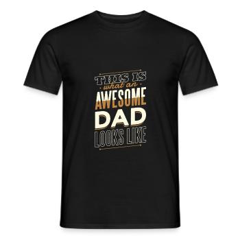 Fantastique cadeau de fête des pères papa - T-shirt homme - noir - Devant - AI Model Male 178 light (178cm)