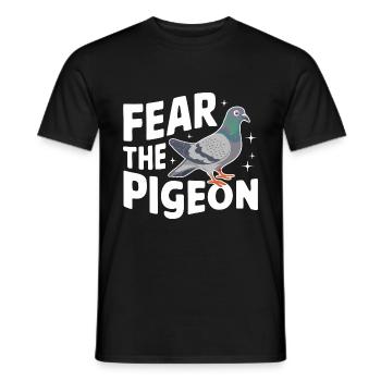 Pigeon Pigeons Animal Bird - Men's T-Shirt - black - Front - AI Model Male 178 light (178cm)