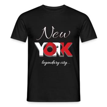 new York - Men's T-Shirt - black - Front - AI Model Male 178 light (178cm)