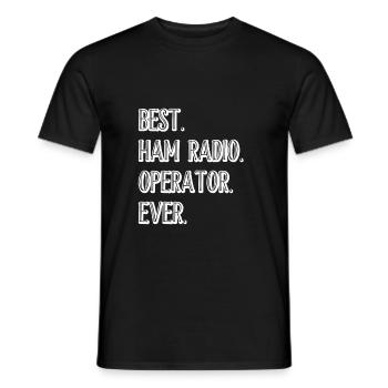 Amateur radio - Men's T-Shirt - black - Front - AI Model Male 178 light (178cm)