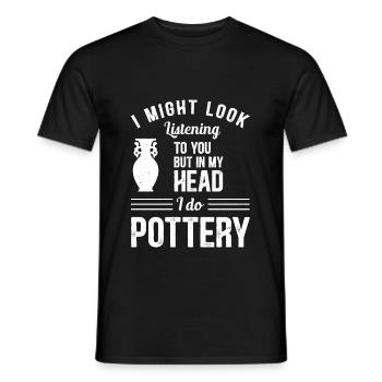 Pottery - Men's T-Shirt - black - Front - AI Model Male 178 light (178cm)
