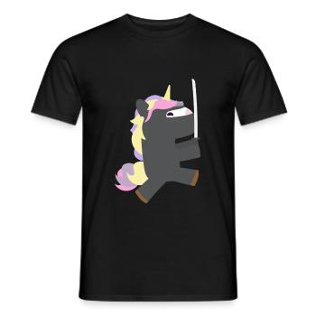 Ninja Unicorn - Men's T-Shirt - black - Front - AI Model Male 178 light (178cm)