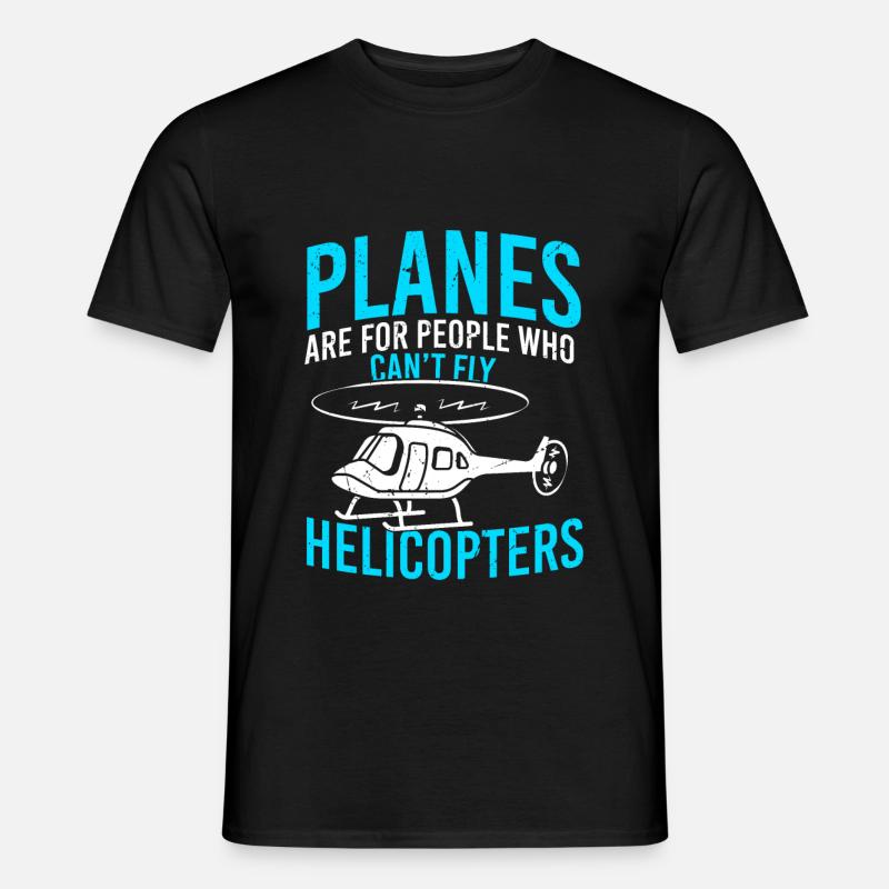 Hubschrauber - Männer T-Shirt - Schwarz