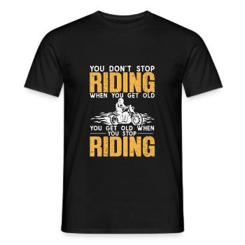 motorcyclist - Men's T-Shirt - black - Front - AI Model Male 178 light (178cm)