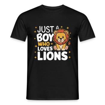 Lion Lion Animal Africa - Men's T-Shirt - black - Front - AI Model Male 178 light (178cm)