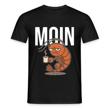 MOIN – Grummelige Krabbe mit Kaffee | Morgenmuffel - Männer T-Shirt - Schwarz - Vorne - AI Model Male 178 light (178cm)