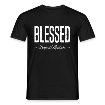 BLESSED Beyond Measure grunge - Men's T-Shirt - black - Front - AI Model Male 178 light (178cm)