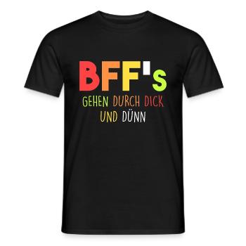 BFF's gehen durch dick und dünn - Männer T-Shirt - Schwarz - Vorne - AI Model Male 178 light (178cm)