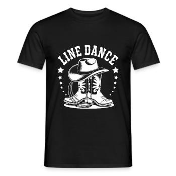La danse en ligne : mon hobby - ma passion - mon truc - T-shirt homme - noir - Devant - AI Model Male 178 light (178cm)