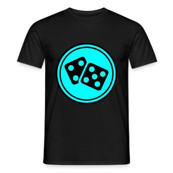 Dice Casino Circle - T-shirt homme - noir - Devant - AI Model Male 178 light (178cm)