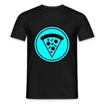 Pizza icon circle - Men's T-Shirt - black - Front - AI Model Male 178 light (178cm)