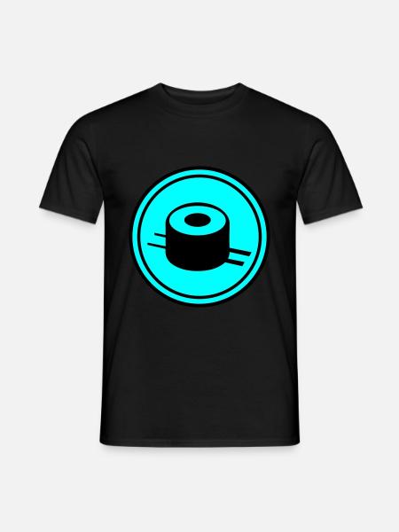 Cercle d’icônes de sushis - T-shirt homme - noir