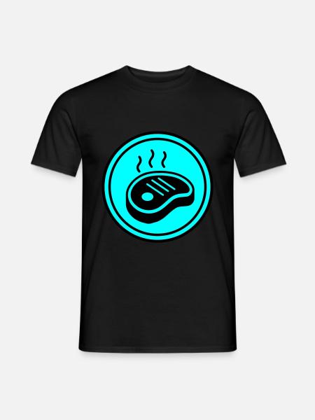 Steak icon circle - Men's T-Shirt - black