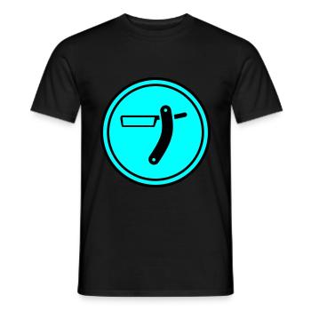 Shaving Barber Circle - Men's T-Shirt - black - Front - AI Model Male 178 light (178cm)