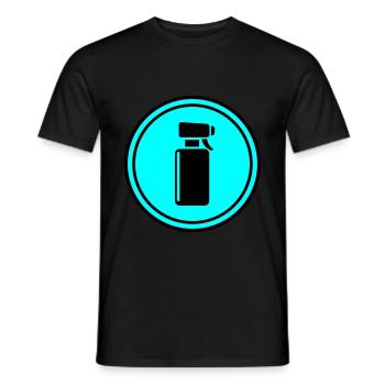 Cercle de coiffeur barbier - T-shirt homme - noir - Devant - AI Model Male 178 light (178cm)