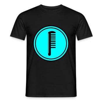 Peigne Cercle de coiffeurs - T-shirt homme - noir - Devant - AI Model Male 178 light (178cm)