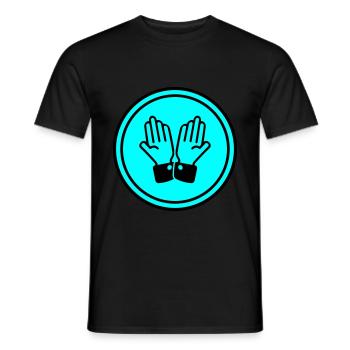 Hände Beten Kreis - Männer T-Shirt - Schwarz - Vorne - AI Model Male 178 light (178cm)