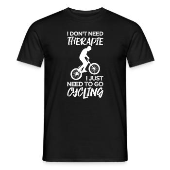 Le vélo est la thérapie VTT vélo bmx hobby - T-shirt homme - noir - Devant - AI Model Male 178 light (178cm)
