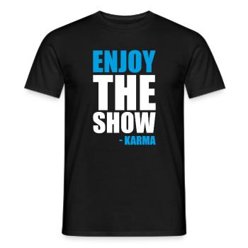 drôle profiter de la déclaration de chemise karma spectacle - T-shirt homme - noir - Devant - AI Model Male 178 light (178cm)